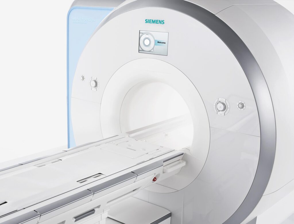 what does an open sided mri machine look like
