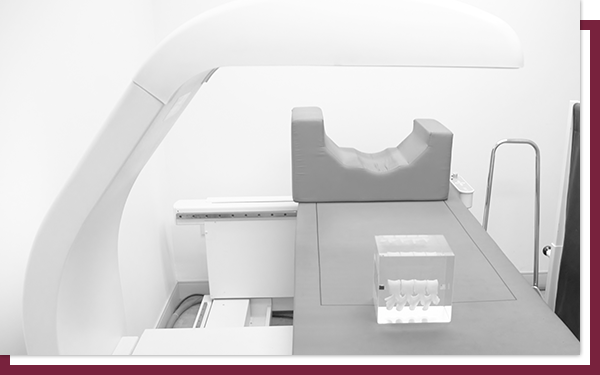 Bone density device table used to perform DEXA scans.